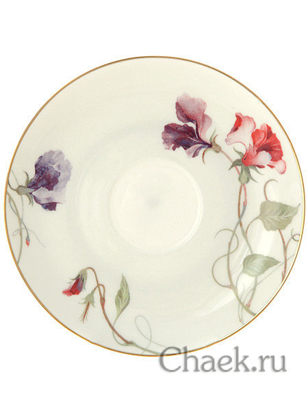 Чайная чашка с блюдцем форма Весенняя-2 рисунок Цветущий горошек ИФЗ