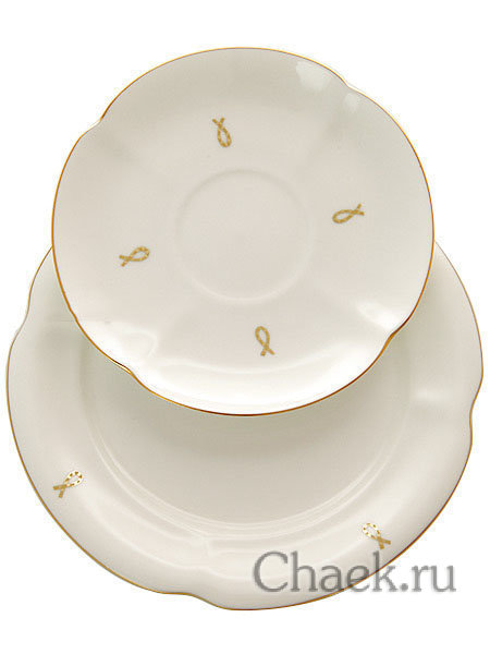 Сервиз чайный форма Наташа рисунок Петельки 6/20 Императорский фарфоровый завод