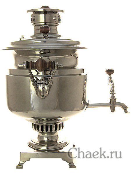 Самовар на дровах 5 л никелированный форма кастрюля фабрика Баташева Самовар на дровах 5 л никелированный форма кастрюля фабрика Баташева