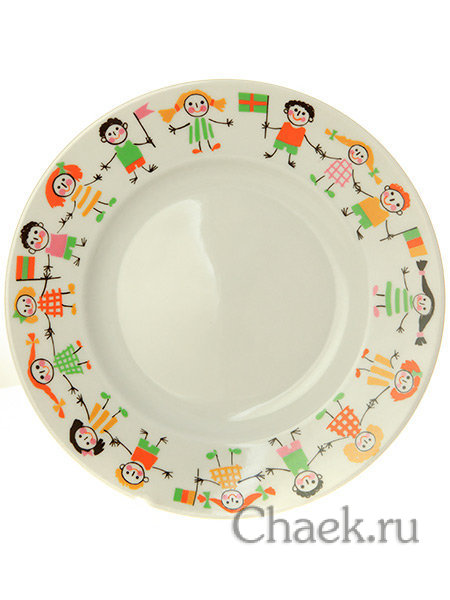 4-x предметный детский комплект форма Молодежная рисунок Хоровод Императорский фарфоровый завод