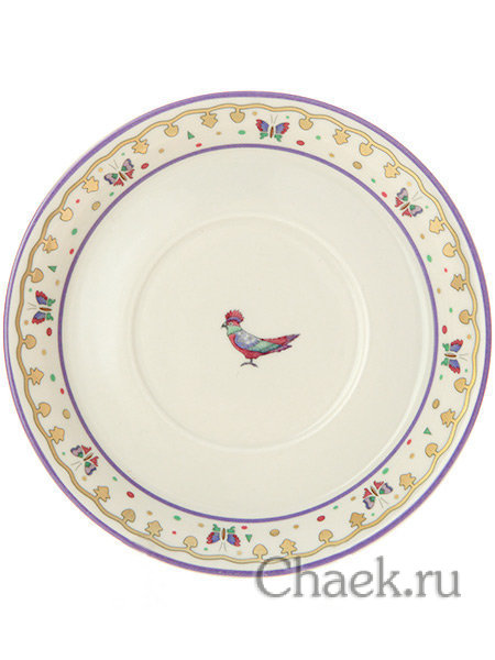 Чайная чашка с блюдцем форма Гербовая рисунок Нескучный сад 2 ИФЗ