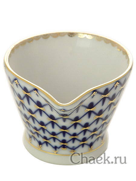 Фарфоровый соусник 150 мл форма Молодежная рисунок Кобальтовая сетка Императорский фарфоровый завод