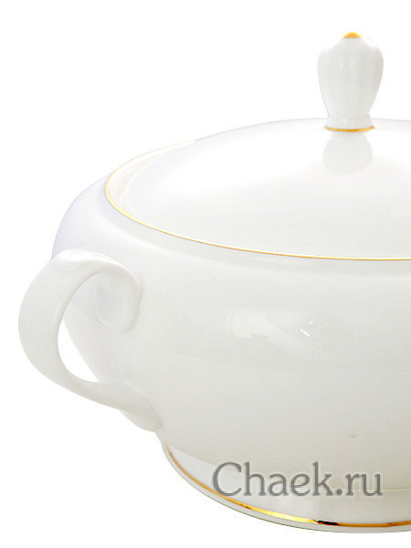 Супница форма Стандартная рисунок Золотая лента Императорский фарфоровый завод