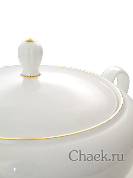 Супница форма Стандартная рисунок Золотая лента Императорский фарфоровый завод