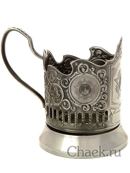 Подстаканник никелированный с лазерной гравировкой "Звезда" (Орден Победа) Кольчугино