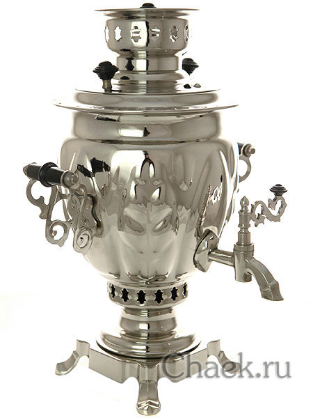 Тульский самовар на дровах 2,5 литра никелированное покрытие