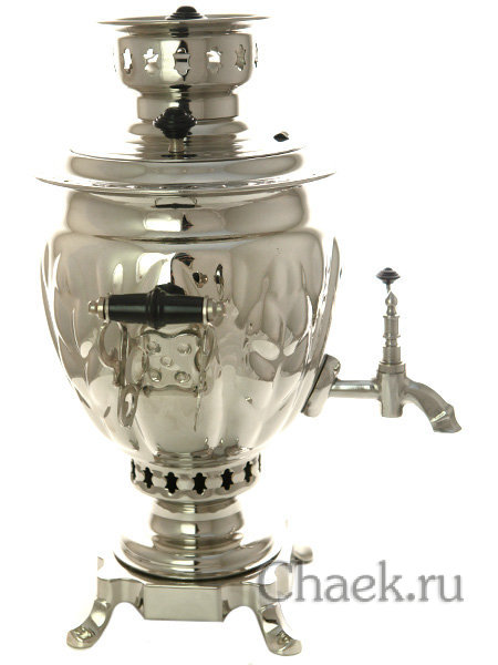 Тульский самовар на дровах 2,5 литра никелированное покрытие