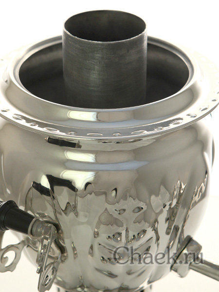 Тульский самовар на дровах 2,5 литра никелированное покрытие