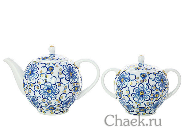 Сервиз чайный форма Тюльпан рисунок Вьюнок 6/20 Императорский фарфоровый завод