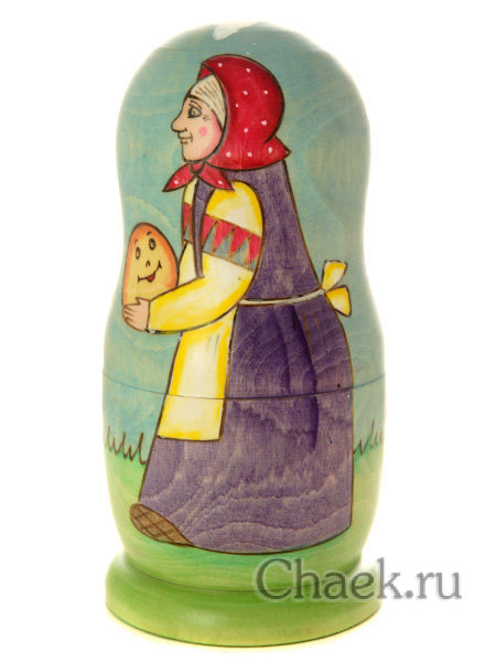 Матрешка "Колобок" темпера, арт.6002