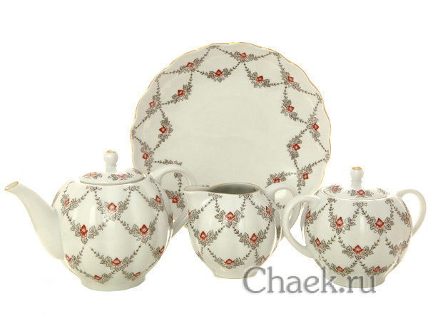 Сервиз чайный форма Тюльпан рисунок Гирлянды 6/22 ИФЗ