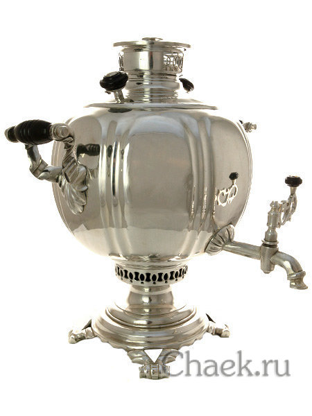 Самовар на дровах 7 л посеребренный шар фабрика Воронцова
