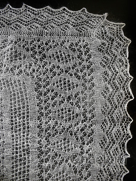 Оренбургский пуховый платок ручной работы, арт. ШП0006, 115х115