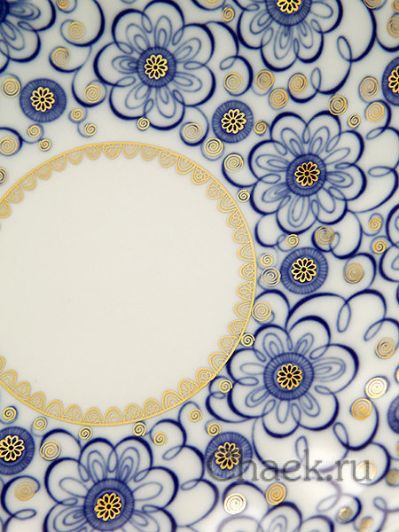 Сухарница форма Тюльпан рисунок Вьюнок Императорский фарфоровый завод