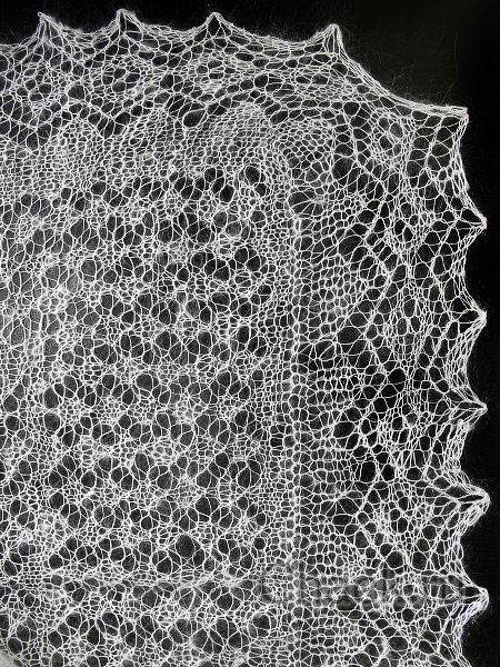 Оренбургский пуховый платок ручной работы, арт. ШП0007, 120х120