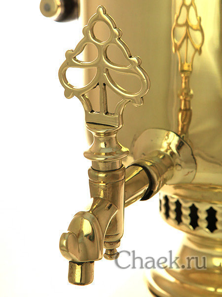 Самовар на дровах латунный цилиндр 5 л фабрика неизвестная, арт. 433706