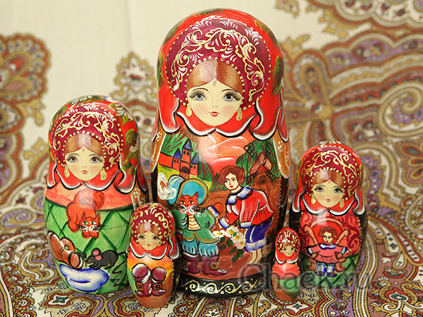 Матрешка "Кот в сапогах", серия "Сказки", арт. 5191