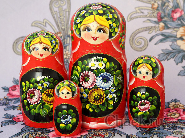 Матрешка "Цветы", арт. 516