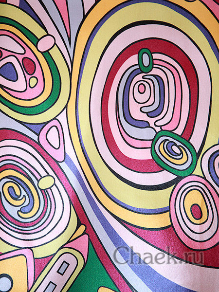 Шелковый Павлопосадский платок "Солнечный город", 89*89 см, арт. 1246-14