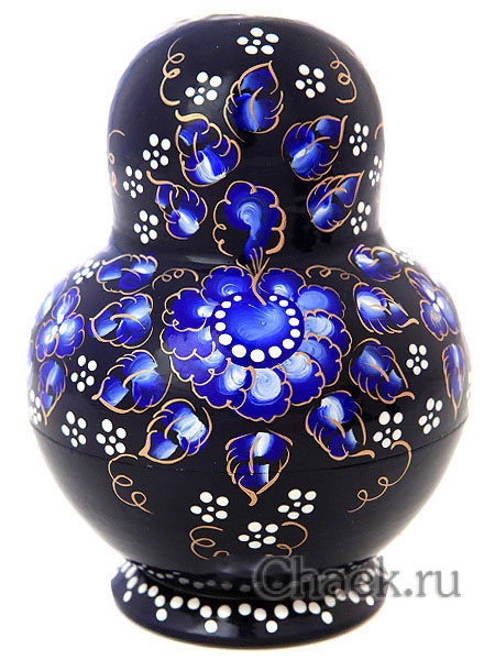 Матрешка "Цветы", пузатая, арт. 1087