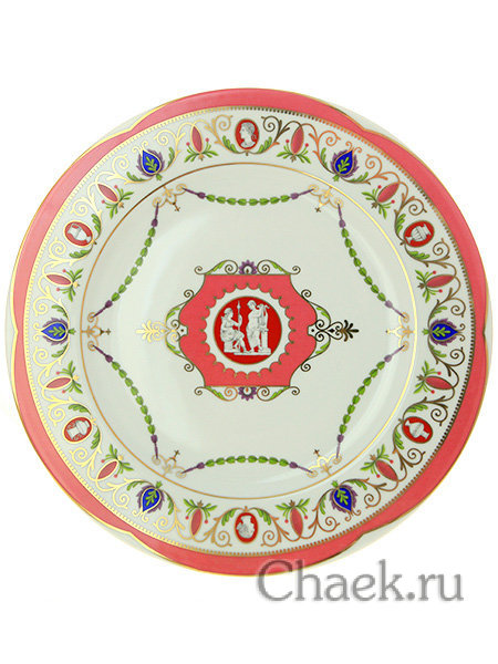 Столовый сервиз из фарфора на 6 персон форма Европейская-2 рисунок Камеи 6/24 Императорский фарфоровый завод