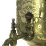 Дровяной самовар 5 литров с гравировкой "Цветы" цилиндр арт. 210541