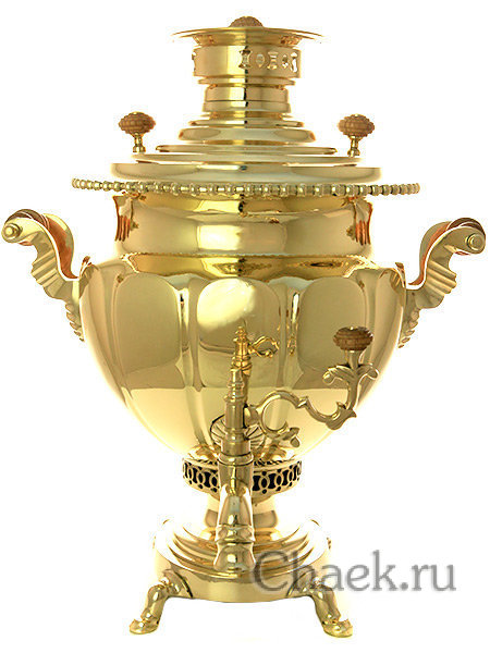 Угольный латунный самовар 6 литров чаша фабрика Воронцова, арт. 433703