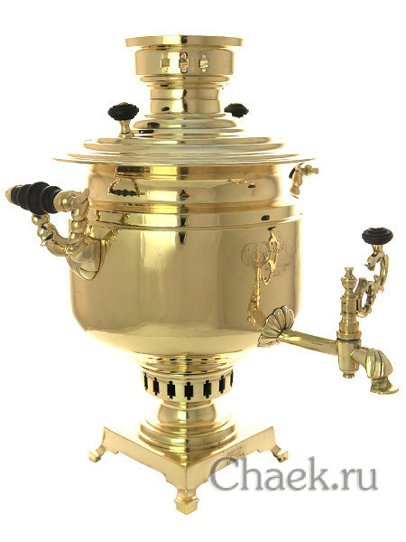 Угольный латунный самовар 7 литров кастрюля фабрика Баташева