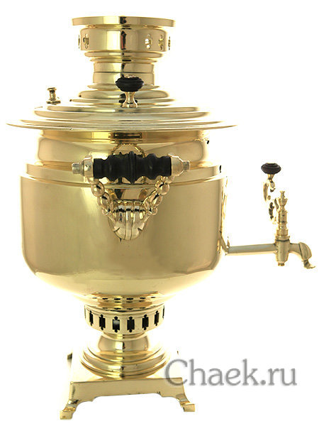 Угольный латунный самовар 7 литров кастрюля фабрика Баташева