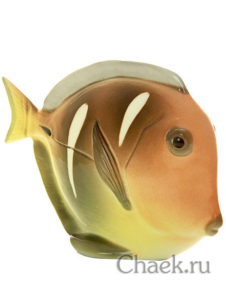 Скульптура рыба-диск ср.р. Желтая высота 12,7 см, ИФЗ