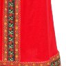 Русский народный костюм "Забава" для танцев льняной красный сарафан и блузка XL-XXXL