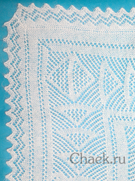 Оренбургский пуховый платок экрю, арт. П2-100-02