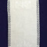 Салфетка овальная белая с белым кружевом и кружевной отделкой арт. 0с-824, 95х50