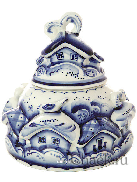 Набор для чая "Деревенька" Гжель