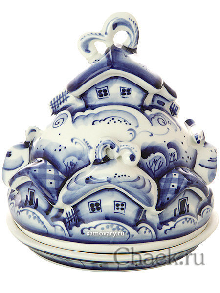 Набор для чая "Деревенька" Гжель