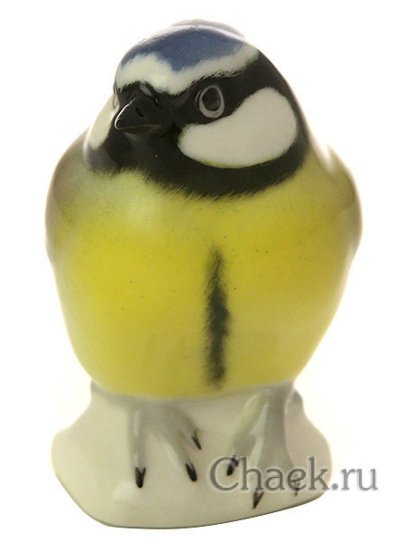 Скульптура Синица Лазоревка Императорский фарфоровый завод