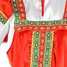 Русский народный сарафан "Василиса" женский атласный красный и блузка XL-XXXL