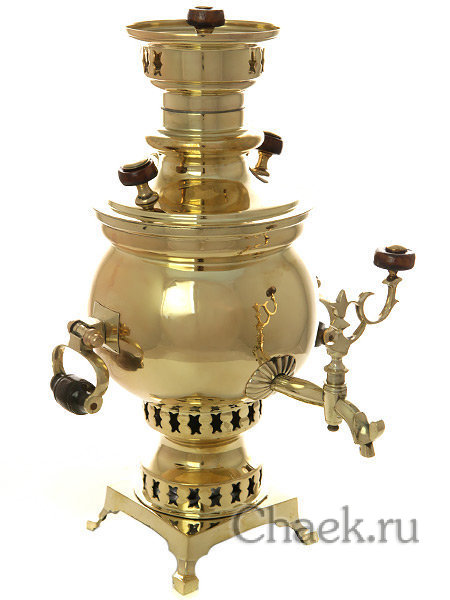 Угольный самовар 1 литр желтый шар двухподдувальный, арт. 433341 Угольный самовар 1 литр желтый шар двухподдувальный, арт. 433341