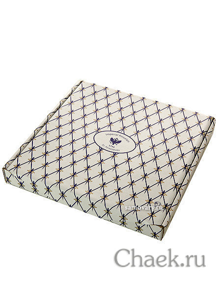 Тарелка декоративная форма Эллипс рисунок Красная птица Императорский фарфоровый завод