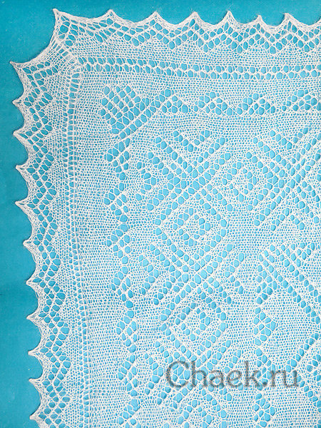 Оренбургский пуховый платок, паутинка белая, арт. А 140-01