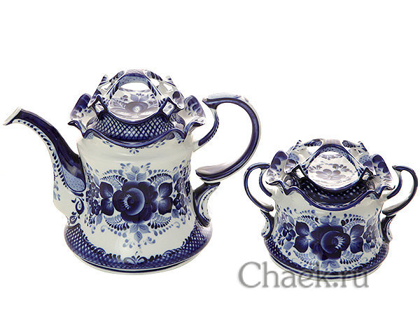 Набор для чая на 6 персон "Гжельское чаепитие"