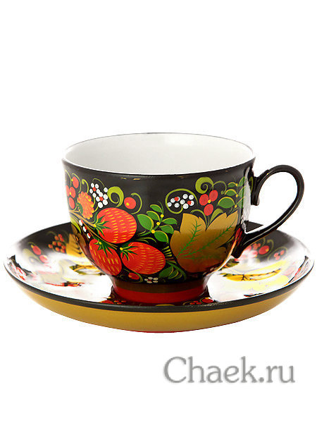 Чайный сервиз "Хохлома классическая" на 6 персон Хохлома