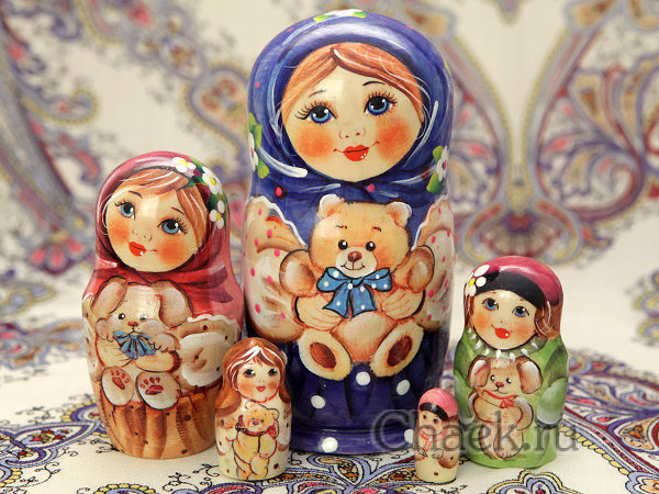 Матрешка "Машенька с мишкой", арт. 5991