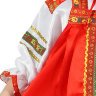 Русский сарафан для девочки атласный Василиса - сарафан и блузка 7-12 лет
