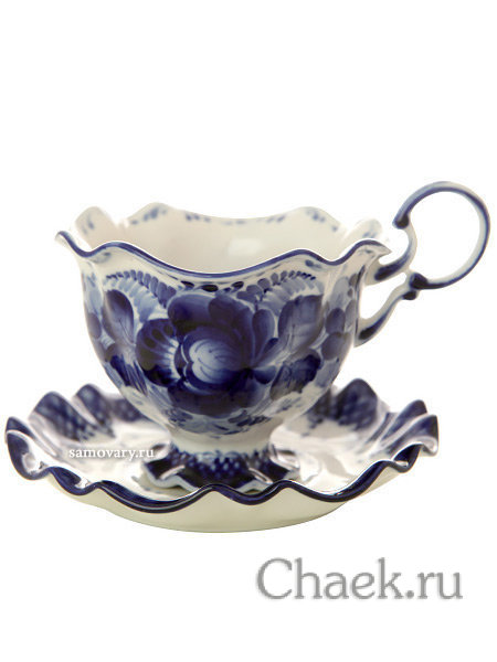 Набор для чая на 6 персон Гжель "Нежное утро"