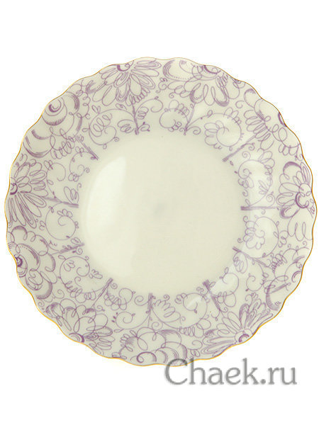 Кофейная пара форма Витая рисунок Садик Императорский фарфоровый завод