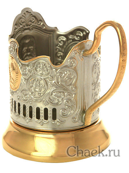 Подстаканник с позолотой "Сталин" Кольчугино