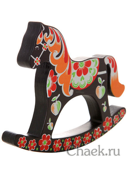 Детская лошадка-качалка Хохлома