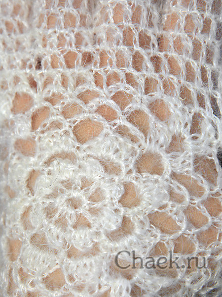 Перчатки из пуха ручной работы (белые)